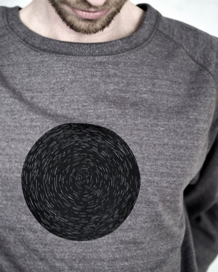 disk sweater grey black